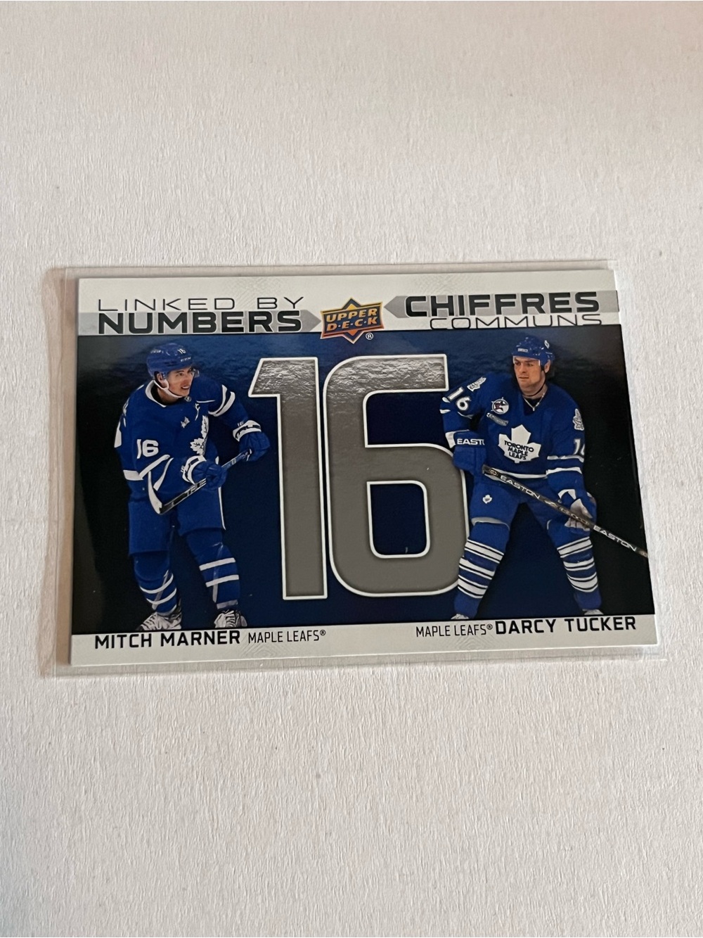 Mitch Marner & Darcy Tucker Upper Deck "Linked by Numbers” Insert Card (#16)
